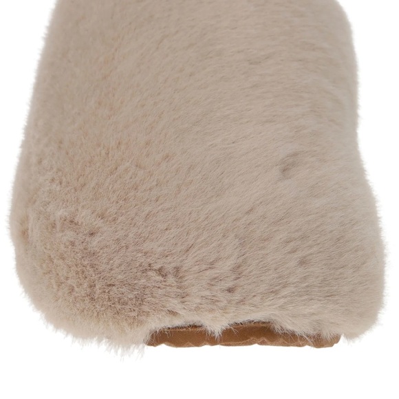 Ladies Dockers slippers Luxe Faux Fur Slip-on Clog Tan M6450-9041 - Picture 2 of 7